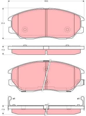 Brake Pad Set, disc brake GDB3360 - image 2
