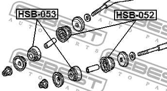 Mounting, control/trailing arm HSB-053