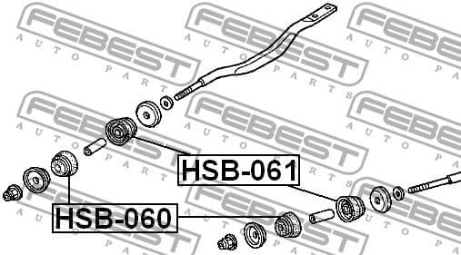 Mounting, control/trailing arm HSB-060
