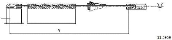 Cable handbrake 33.0277 - image 2