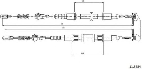 Cable handbrake 33.0257 - image 2