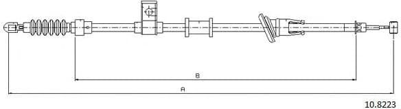 Cable handbrake 57.0237