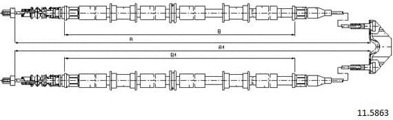 Cable handbrake 33.0296 - image 2