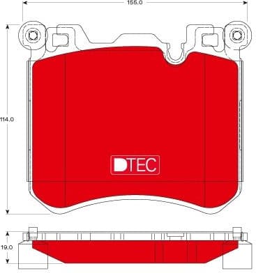 Brake Pad Set, disc brake DTEC COTEC GDB1826DTE - image 2