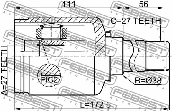 Joint Kit, drive shaft 1611-221FRH - image 2