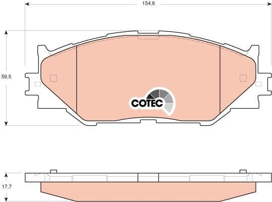Brake Pad Set, disc brake COTEC GDB3410 - image 3