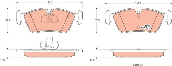 Brake pads front, Top Quality GDB1348 - image 3