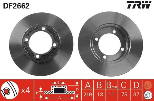 Brake Disc DF2662 - image 3