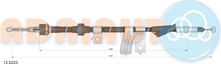 Cable Pull, parking brake 12.0223