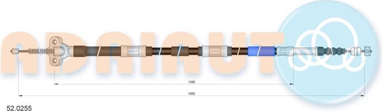 Cable Pull, parking brake 52.0255