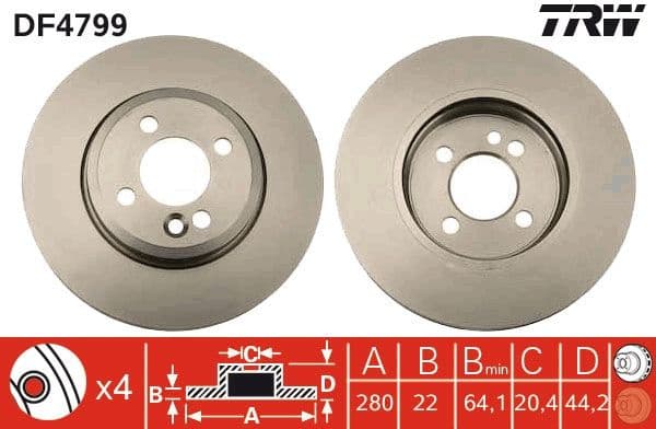 Brake Disc DF4799 - image 2