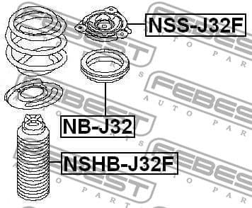 Rolling Bearing, suspension strut support mount NB-J32 - image 2