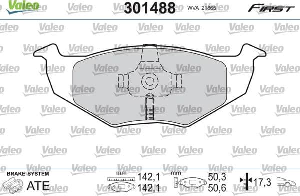 Brake Pad Set, disc brake ESSENTIAL 301488