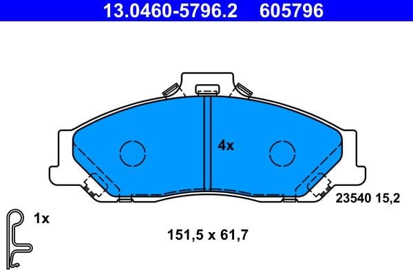 Brake Pad Set, disc brake 13046057962