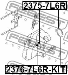 Repair Kit, brake caliper 2376-7L6R-KIT - image 2