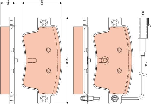 Brake Pad Set, disc brake GDB1872 - image 3