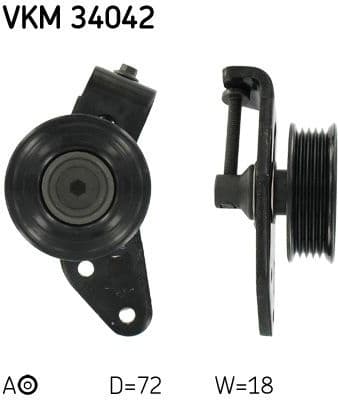 Belt Tensioner, V-ribbed belt VKM 34042 - image 2