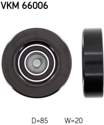 Deflection/Guide Pulley, V-ribbed belt VKM 66006 - image 2