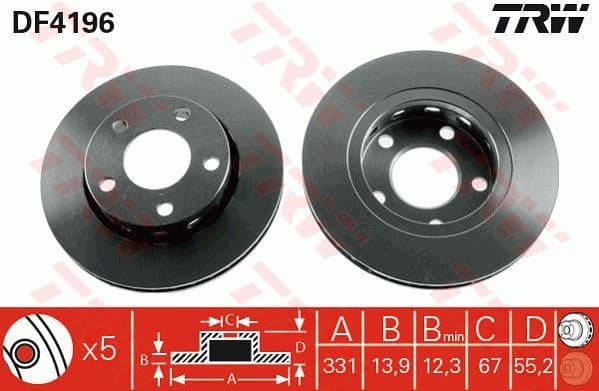 Brake Disc DF4196 - image 3