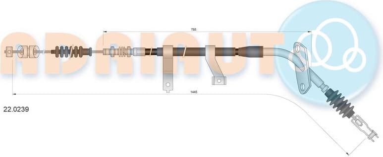 Cable Pull, parking brake 22.0239