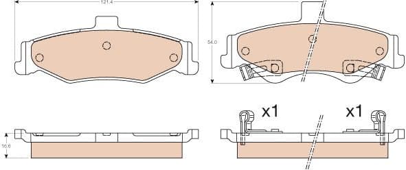 Brake Pad Set, disc brake GDB3570 - image 3
