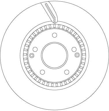 Brake Disc TRW SINGLE DF6883S - image 2