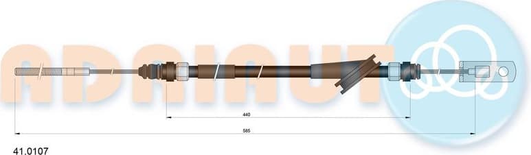 Cable Pull, clutch control 41.0107