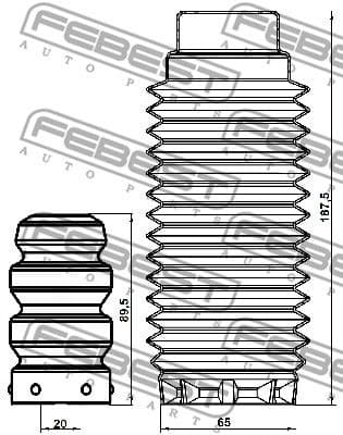 Dust Cover Kit, shock absorber PGSHB-308F-KIT - image 2