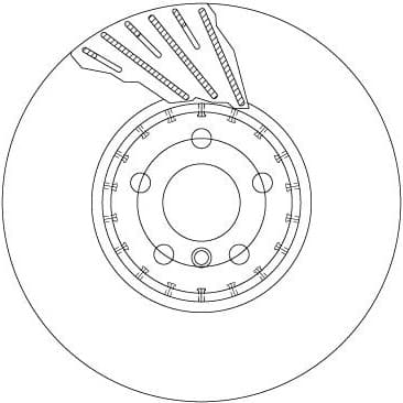Brake Disc TRW SINGLE DF6891S - image 2
