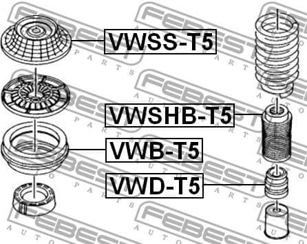 Rubber Buffer, suspension VWD-T5 - image 2
