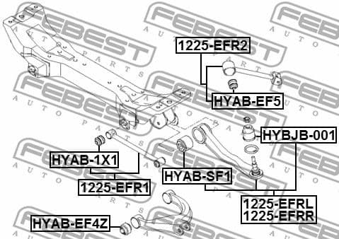 Control/Trailing Arm, wheel suspension 1225-EFRR - image 2