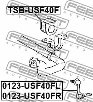 Link/Coupling Rod, stabiliser bar 0123-USF40FR