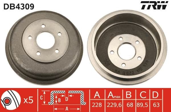 Brake Drum DB4309 - image 3