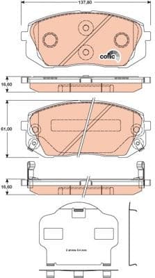 Brake pads front, Top Quality GDB3461 - image 3