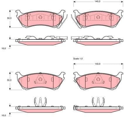 Brake Pad Set, disc brake GDB1379 - image 2