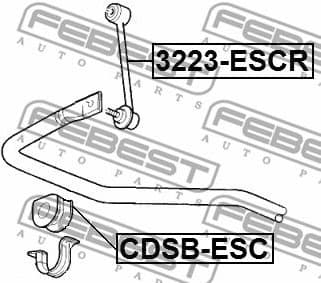 Link/Coupling Rod, stabiliser bar 3223-ESCR - image 2