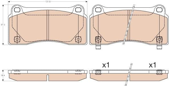 Brake Pad Set, disc brake GDB3573 - image 3