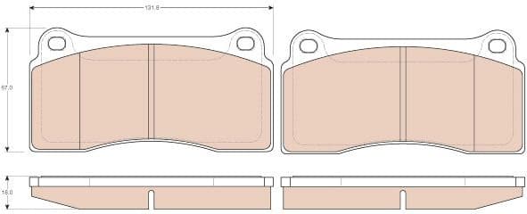 Brake Pad Set, disc brake GDB1536 - image 3