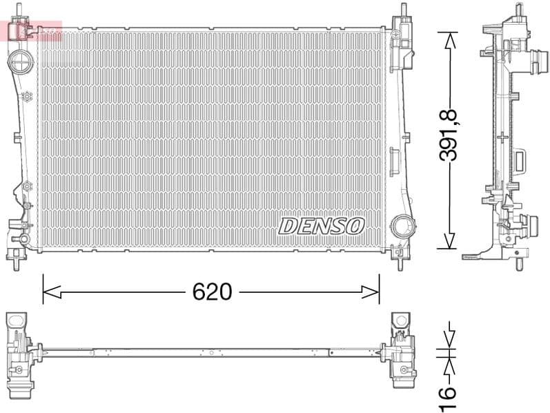 Radiator, engine cooling DRM13017