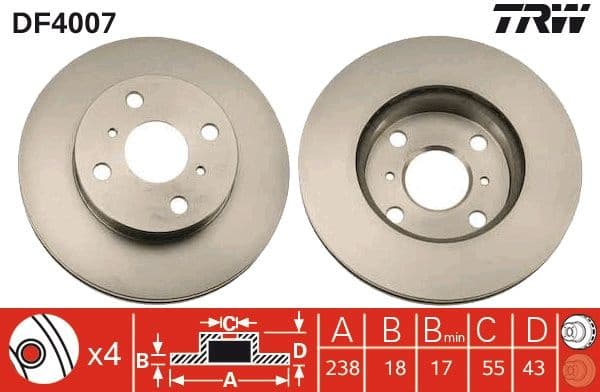 Brake Disc DF4007 - image 3