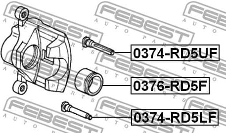Guide Bolt, brake caliper 0374-RD5LF - image 2