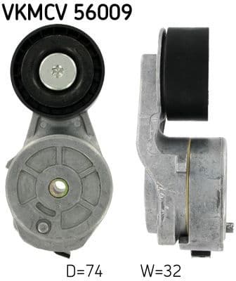 Belt Tensioner, V-ribbed belt VKMCV56009 - image 2