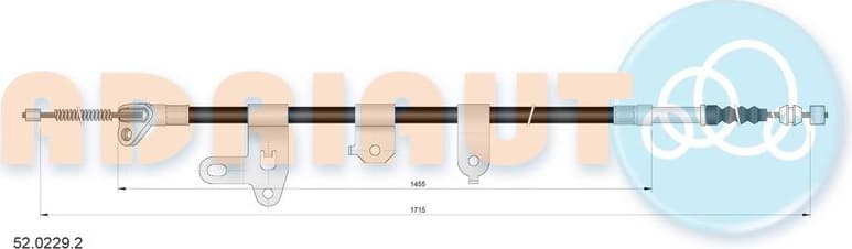 Cable handbrake 52.0229.2 - image 2