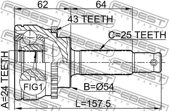 Joint Kit, drive shaft 0410-033A43 - image 2