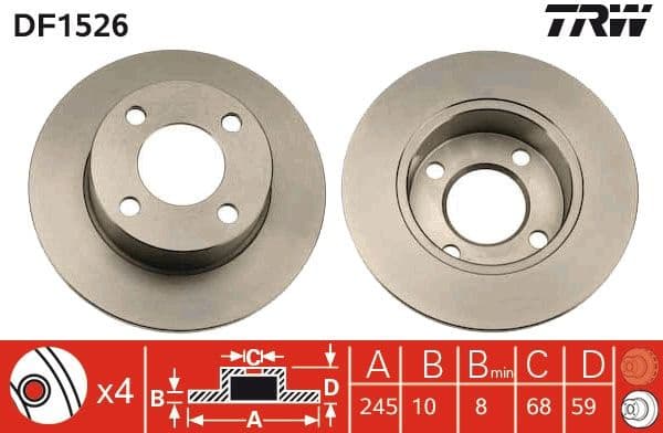 Brake Disc DF1526 - image 3
