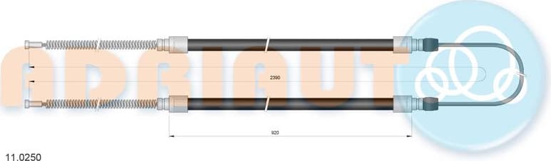 Cable Pull, parking brake 11.0250