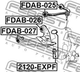 Mounting, control/trailing arm FDAB-026 - image 2