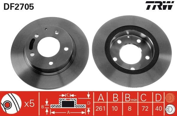 Brake Disc DF2705 - image 3