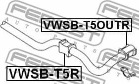 Mounting, stabiliser bar VWSB-T5OUTR - image 2