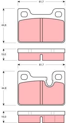 Brake Pad Set, disc brake GDB247 - image 2